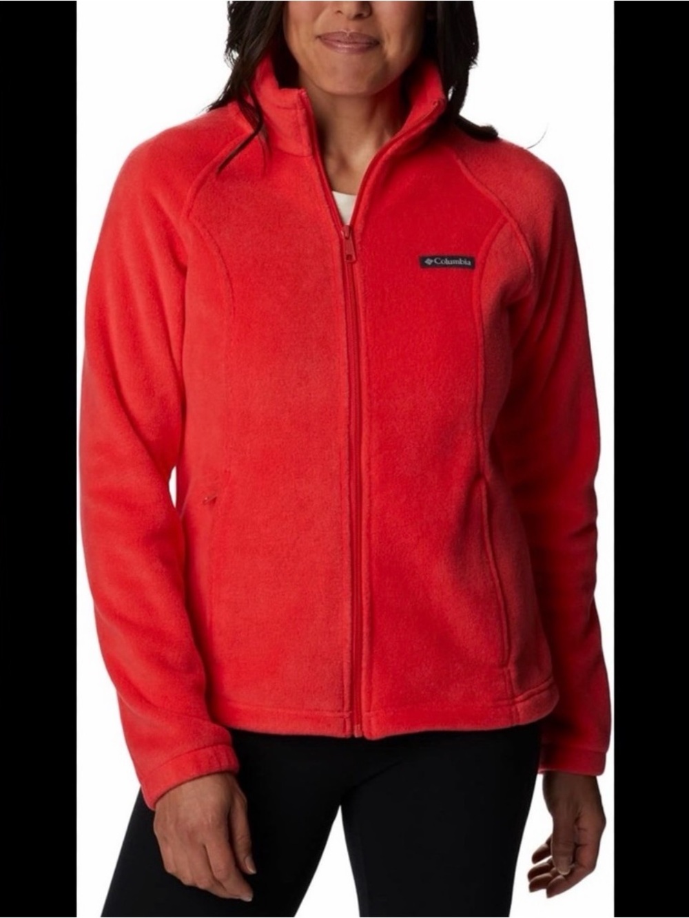 Columbia Women’s Poppy Red Full-Zip Teddy Fleece Jacket